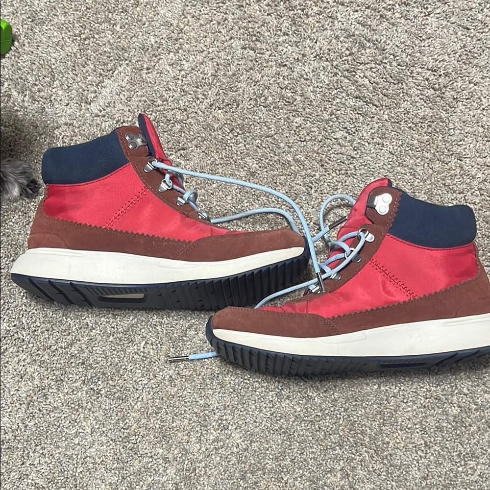 Toms Red and Brown Lace Up Boots